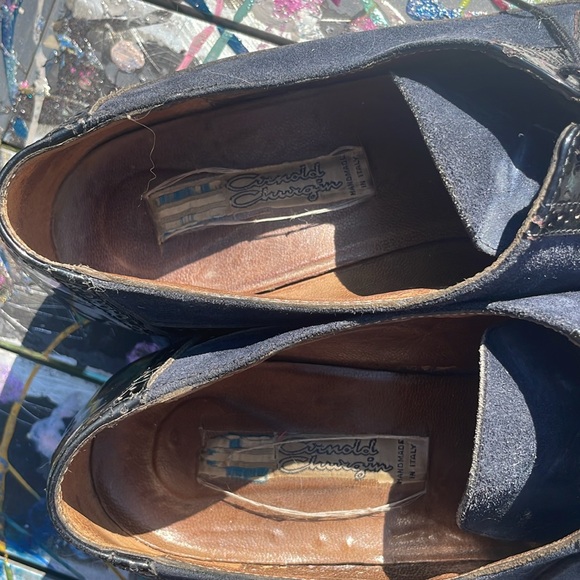 Vintage Arnold Churgin suede and patent leather lace up shoes - Picture 4 of 9